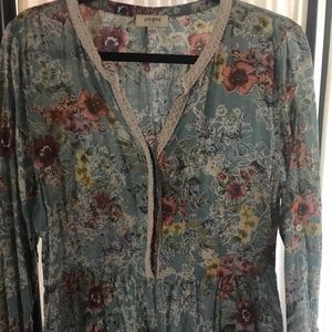 UMGEE Flowery Blouse with Peplum